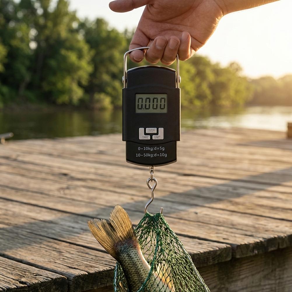 Luggage Scale Hanging - 50kg/10g Portable LCD Electronic Hand Scale
