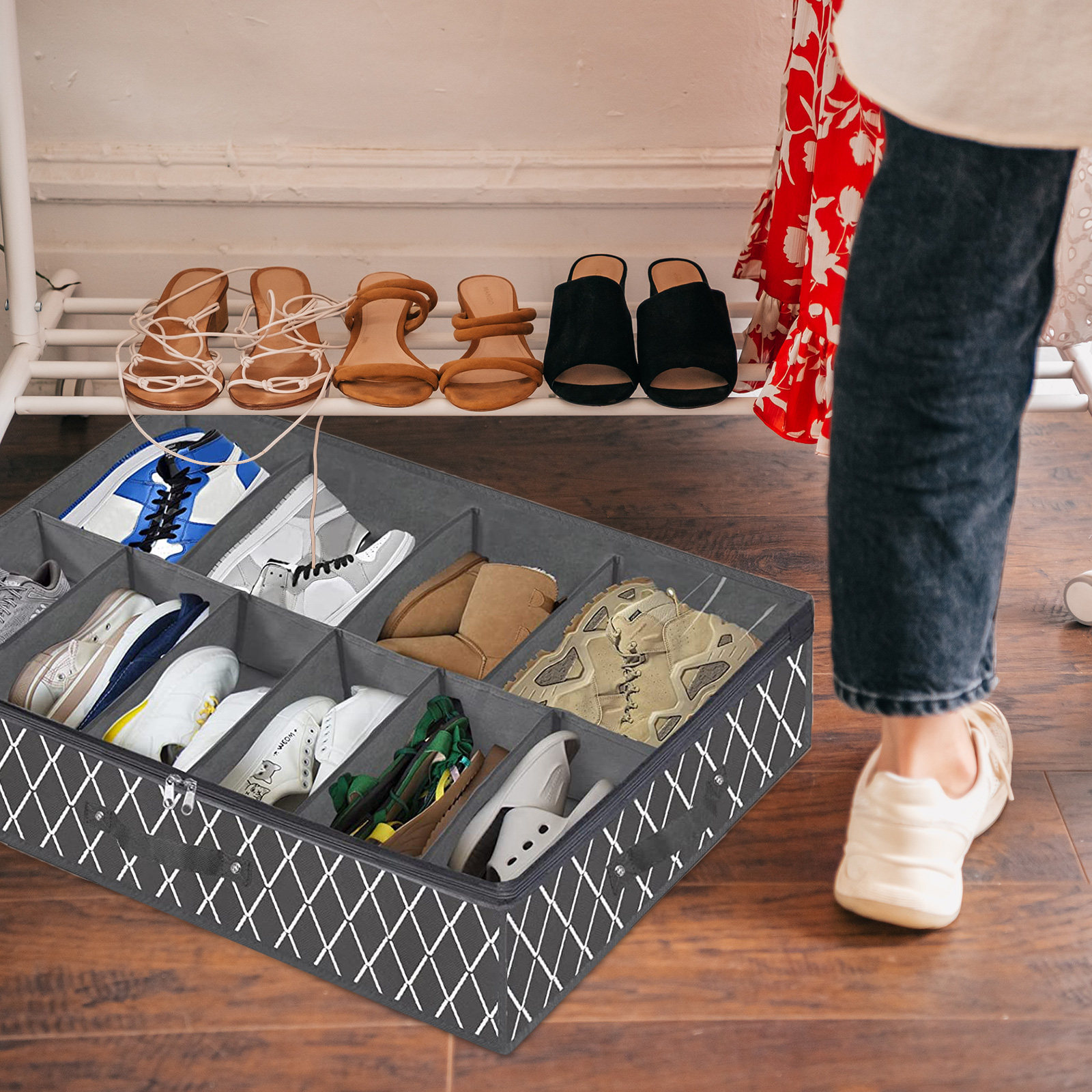 Shoe Bag Travel - Underbed Shoe Organizer Travel Shoe Bag