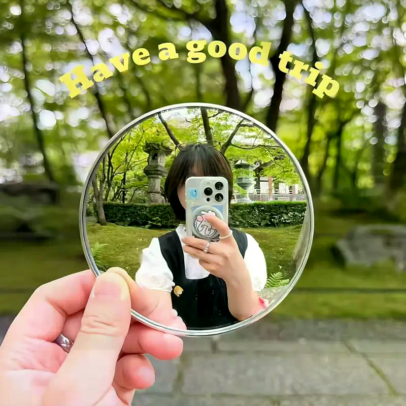 Travel Vlog Accessories - Portable Accessories 5cm Handheld Selfie Mirror