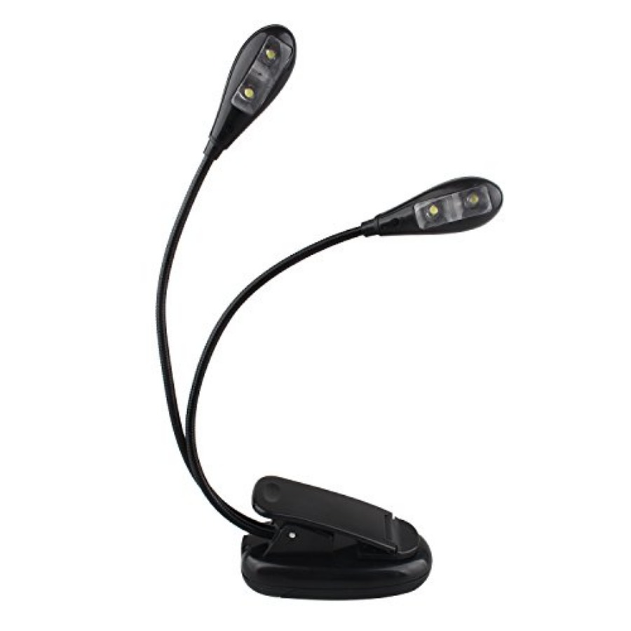 Book Light Flexible - Protable Dual Head Music Stand Light