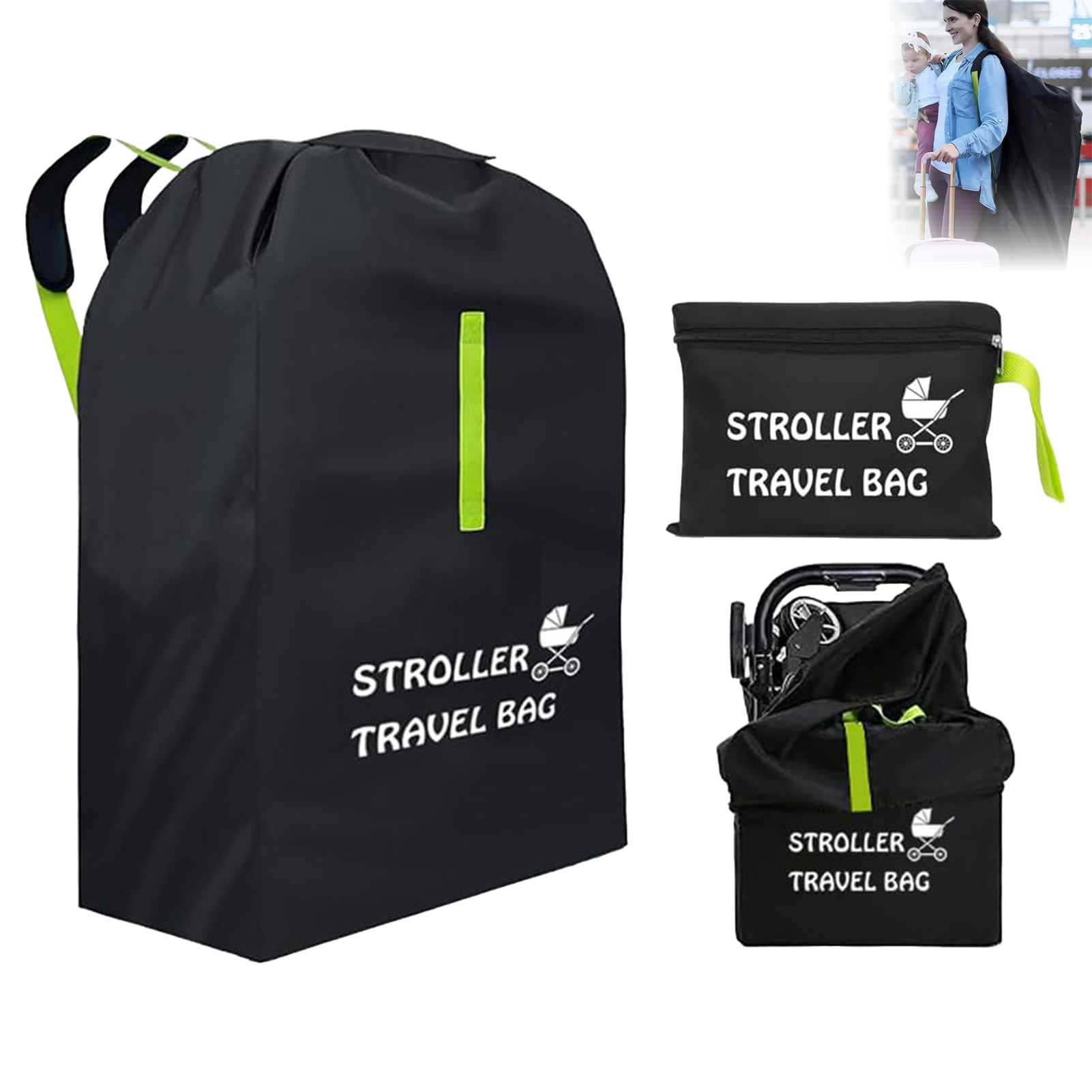 Travel Accessories For 2 Year Old - Baby Stroller Travel Bag With Shoulder