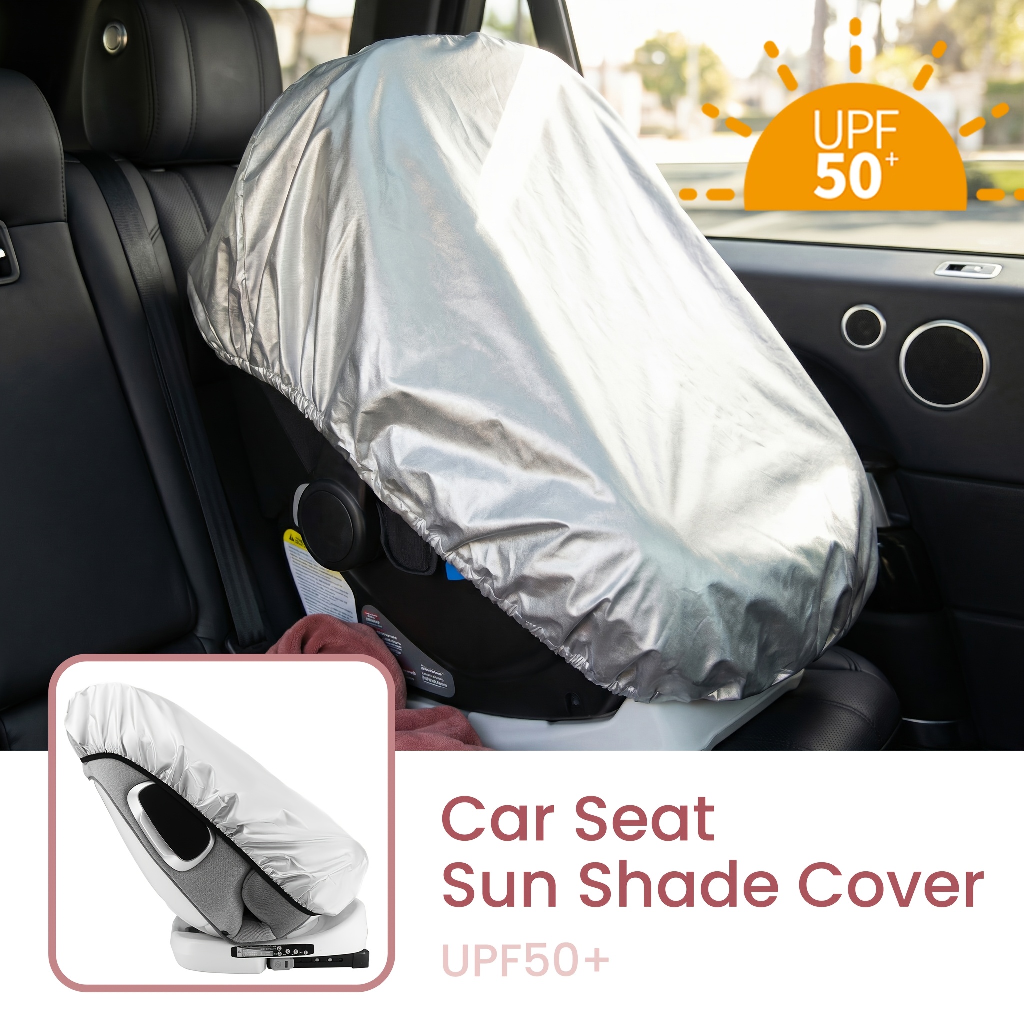 Travel Accessories For 2 Year Old - 1PC Silver Baby Car Seat Sun