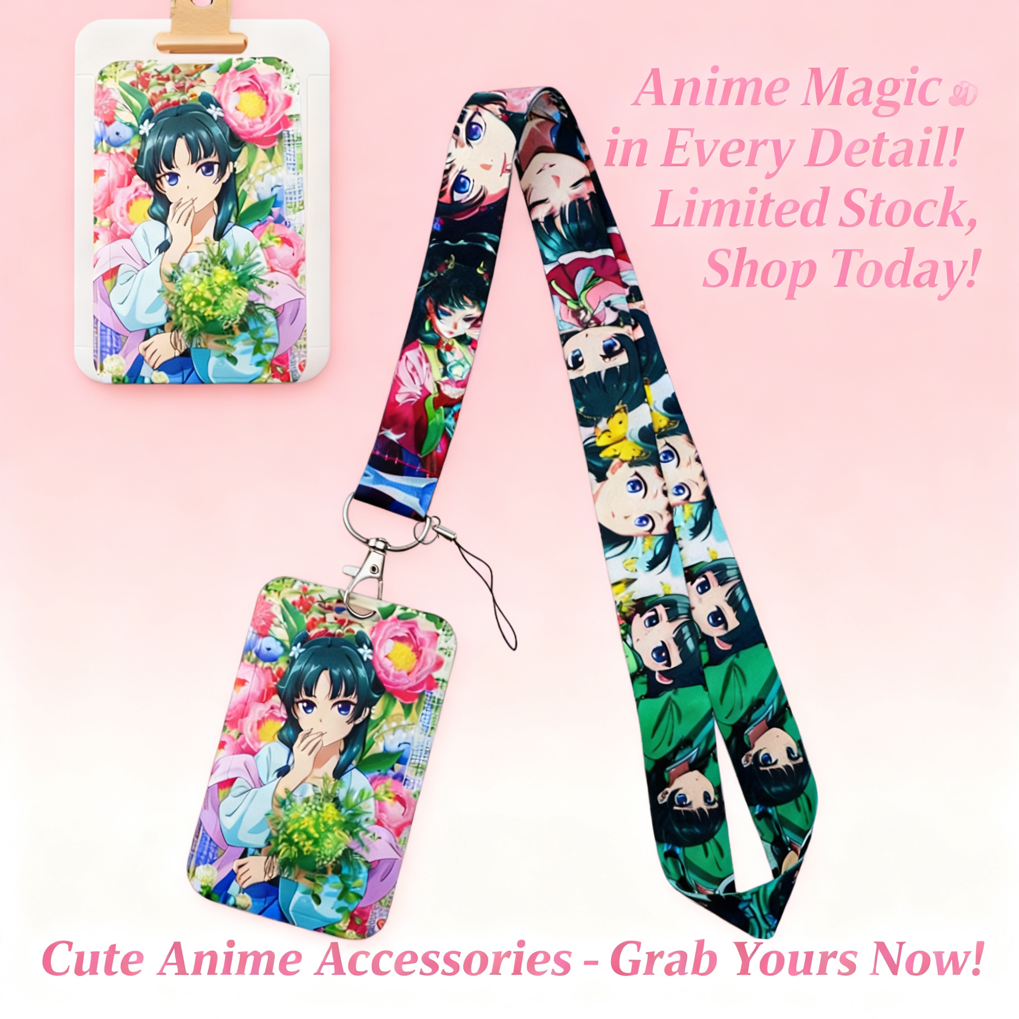 Travel Accessories Unisex - Cute Anime Girl Lanyard Neck Strap