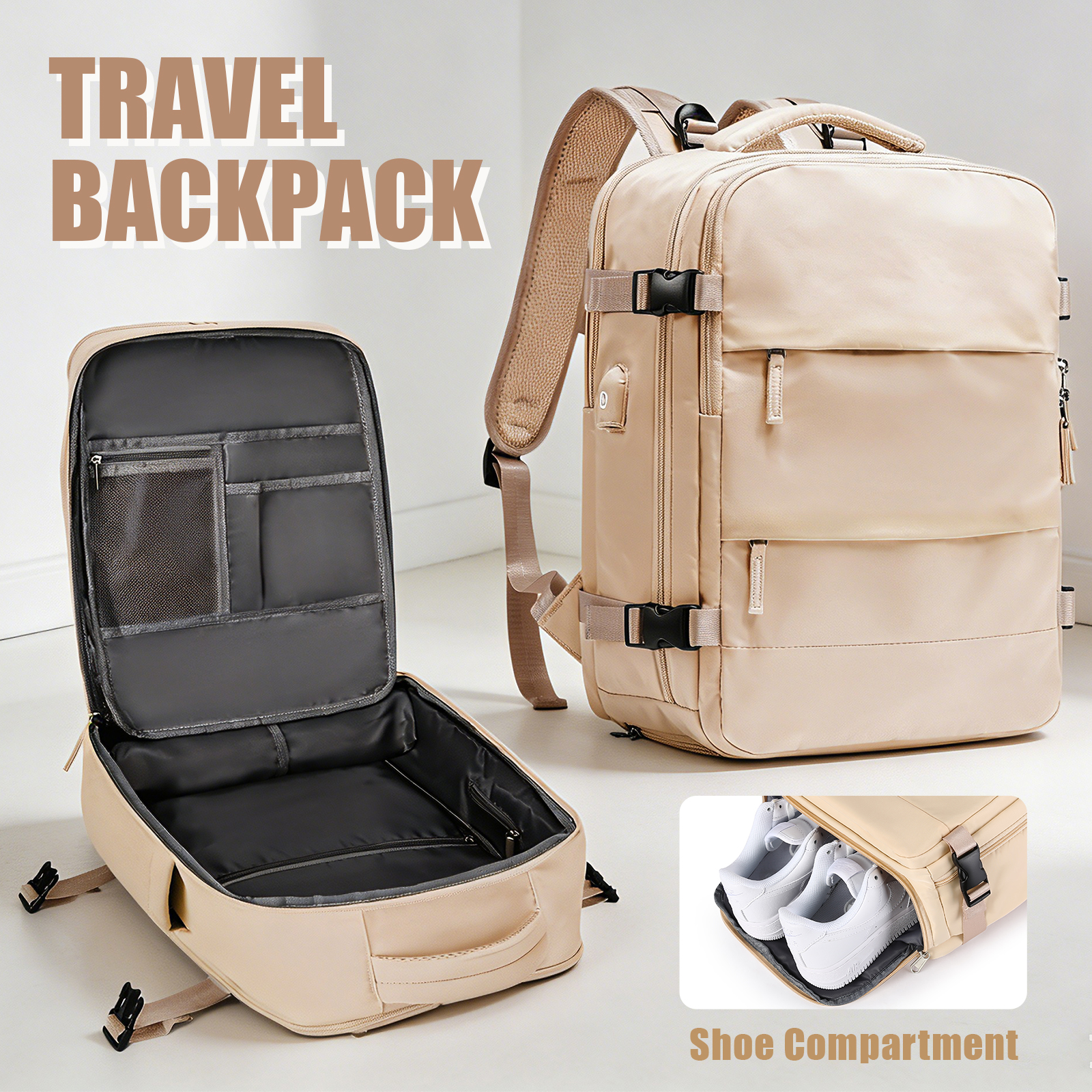 Shoe Bag Travel - Large Travel Backpack for Men Women,