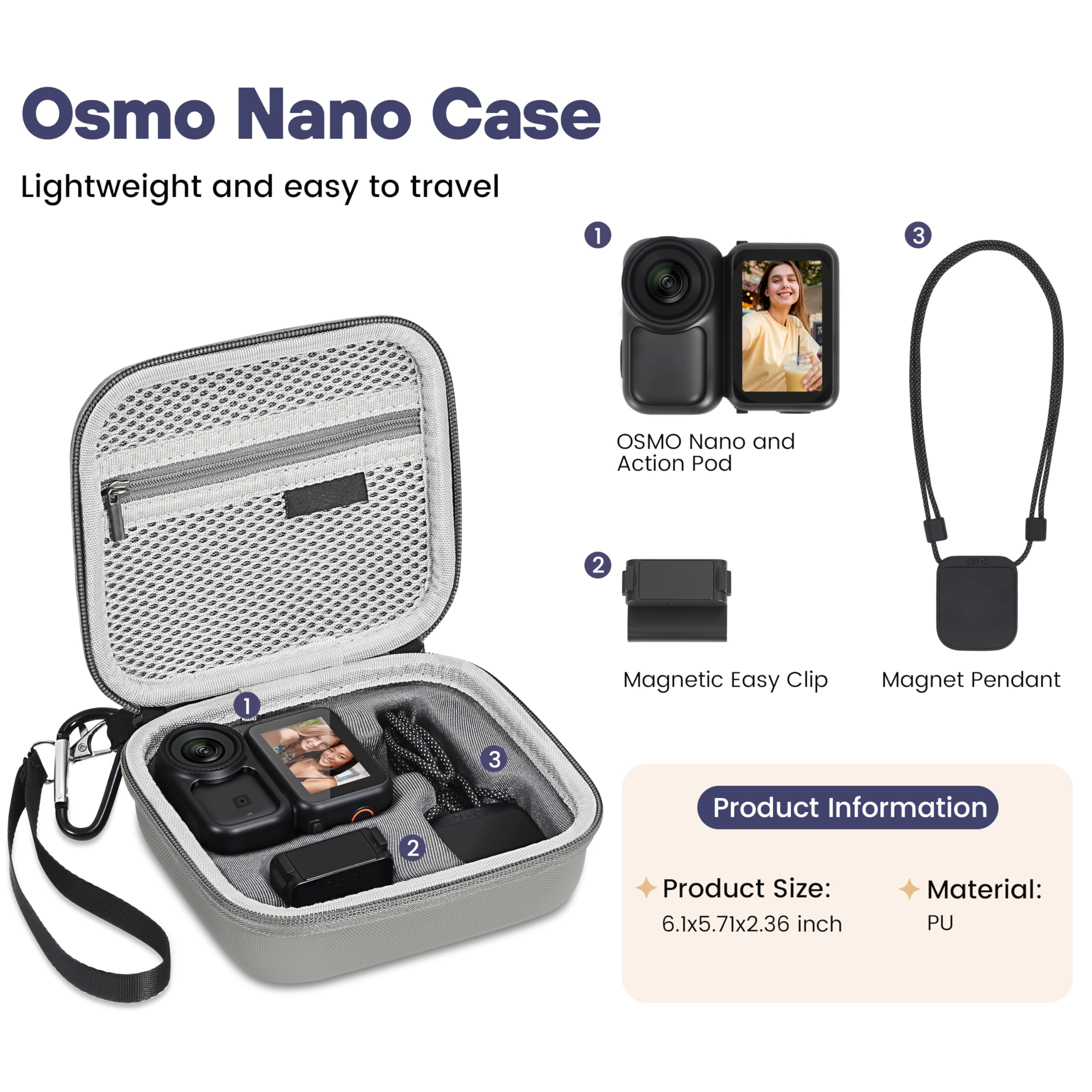 Osmo Nano Case, Protective Car – обзор и цена Travel Vlog Accessories