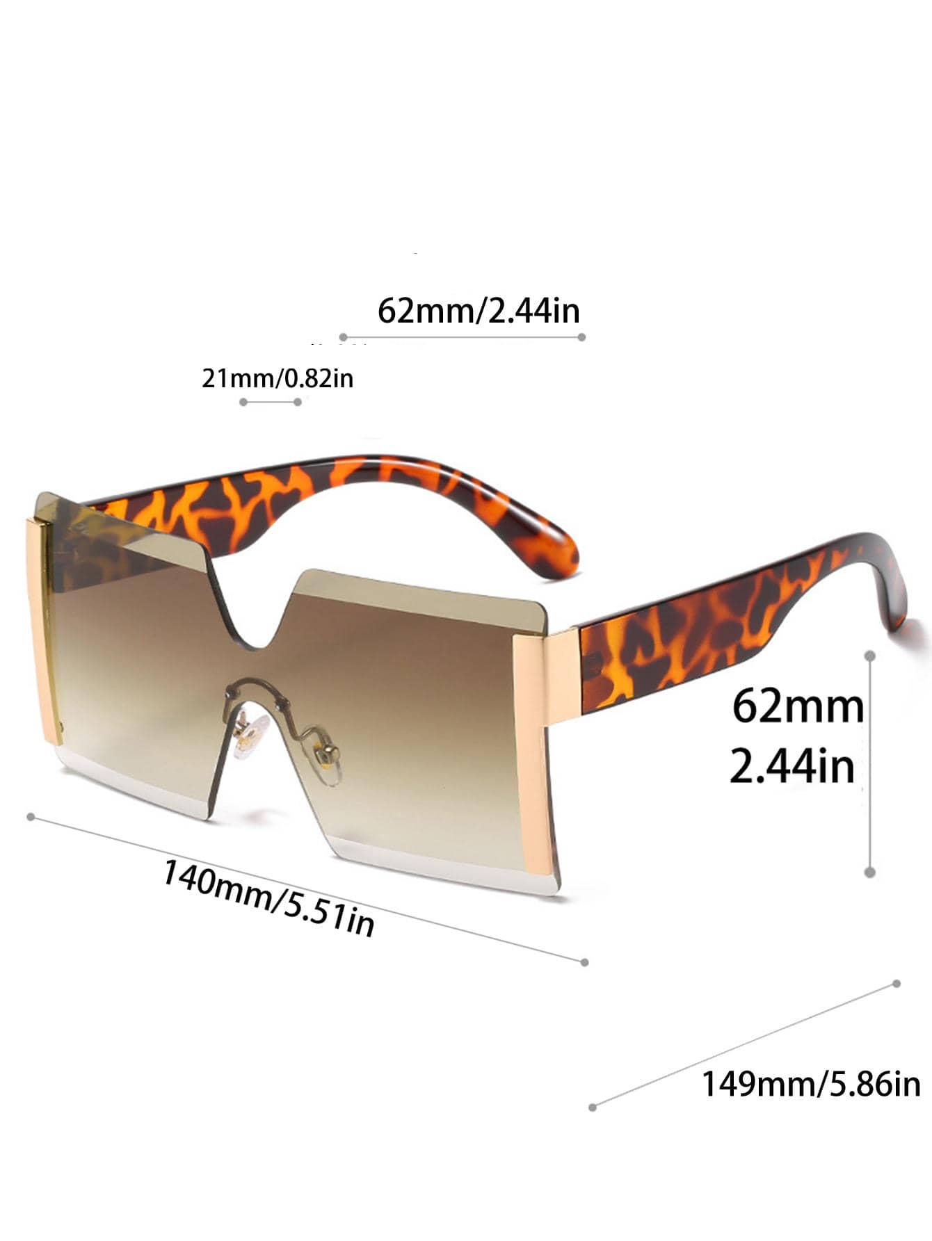 Ombre Gradient Rimless Square  – обзор и цена Travel Accessories Unisex