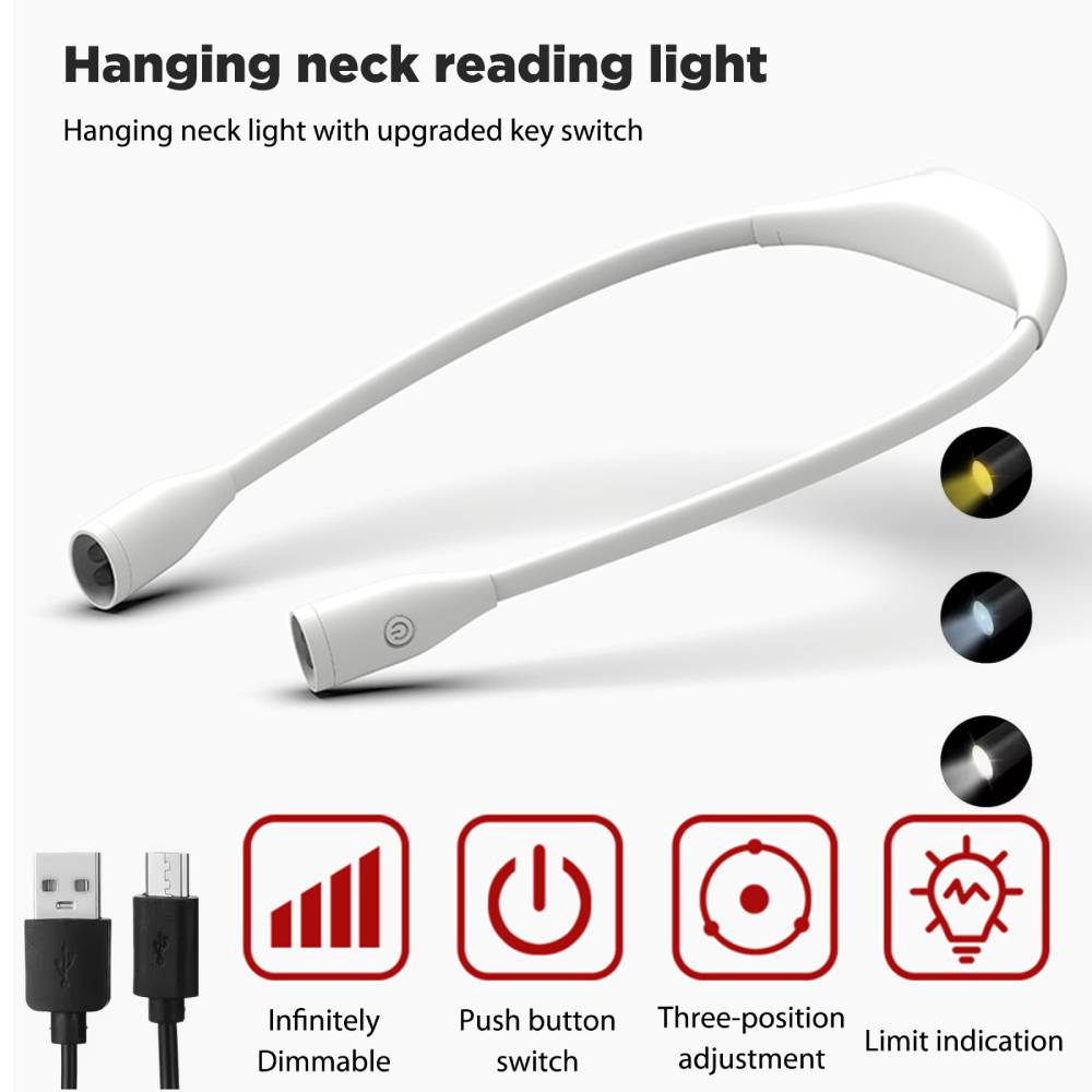 Rechargeable LED Neck Reading  – обзор и цена Book Light Flexible