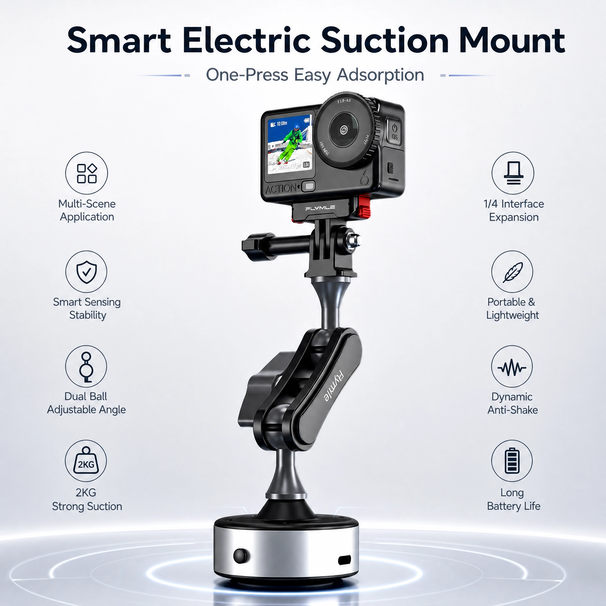 Suction Cup Mount Holder Stand – обзор и цена Travel Vlog Accessories