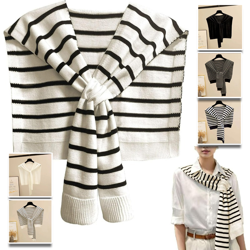 Knitted Striped Shawl Wrap Hig – обзор и цена Travel Accessories Neck
