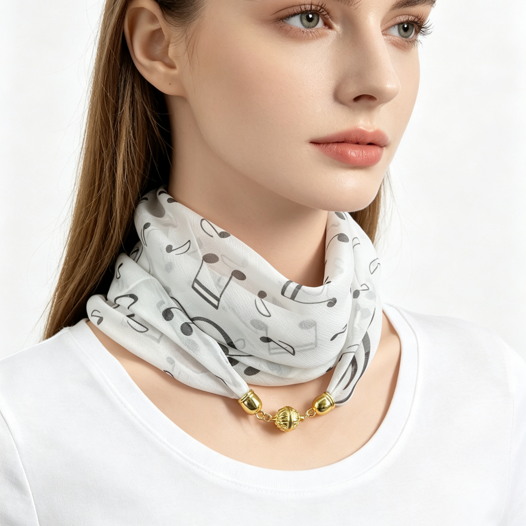 Musical Note Print Magnetic Bu – обзор и цена Travel Accessories Neck