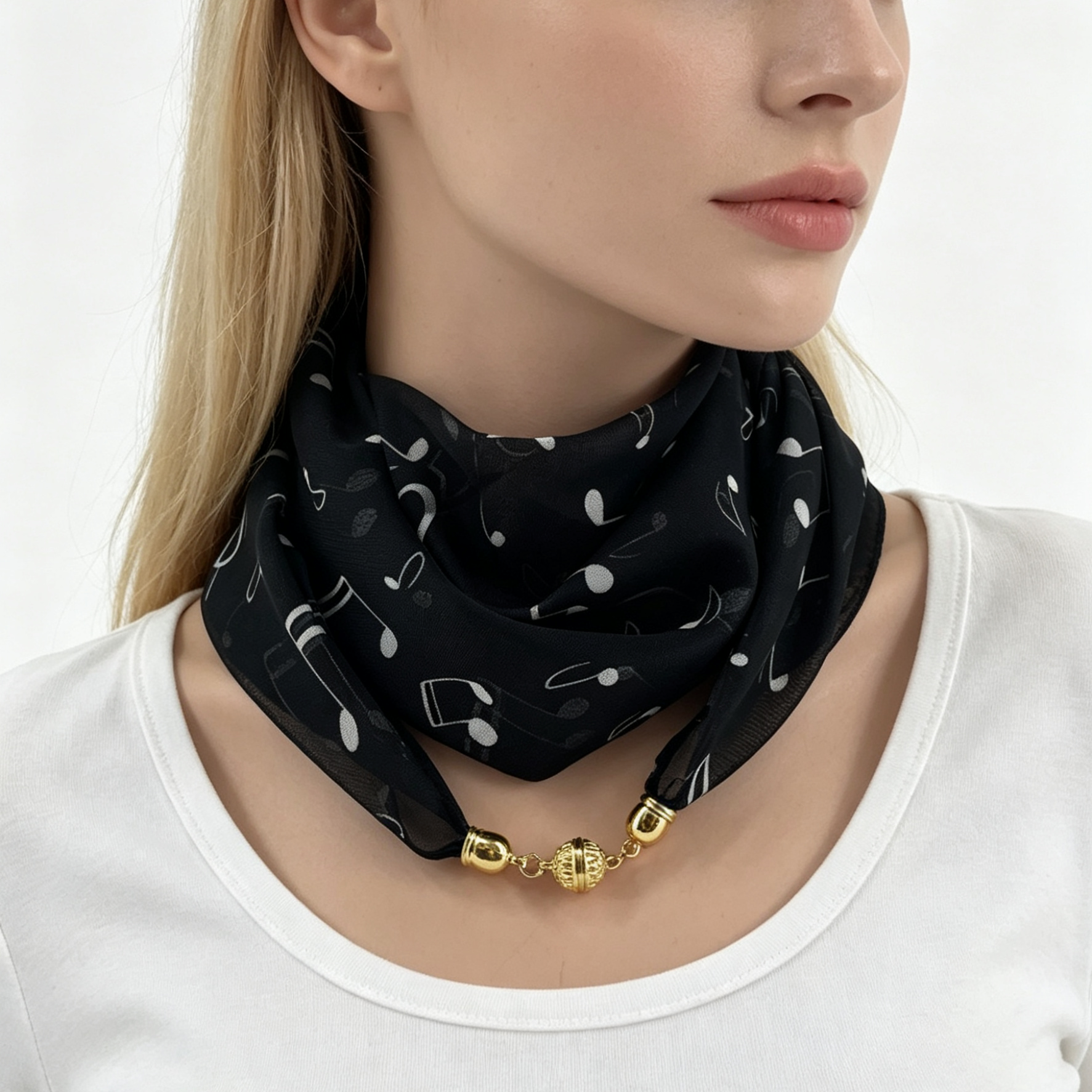 Musical Note Print Magnetic Bu – обзор и цена Travel Accessories Neck