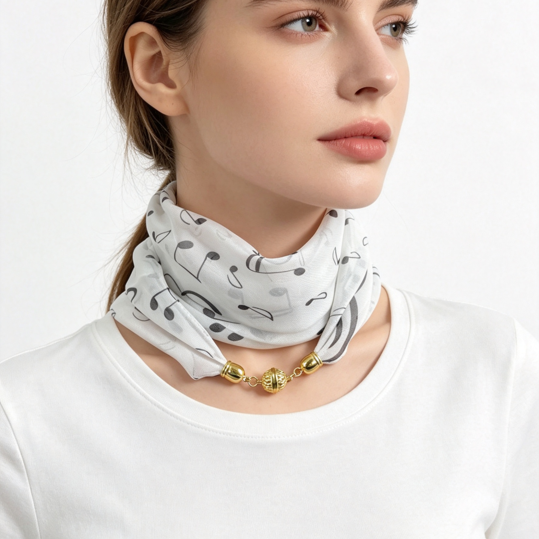 Musical Note Print Magnetic Bu – обзор и цена Travel Accessories Neck