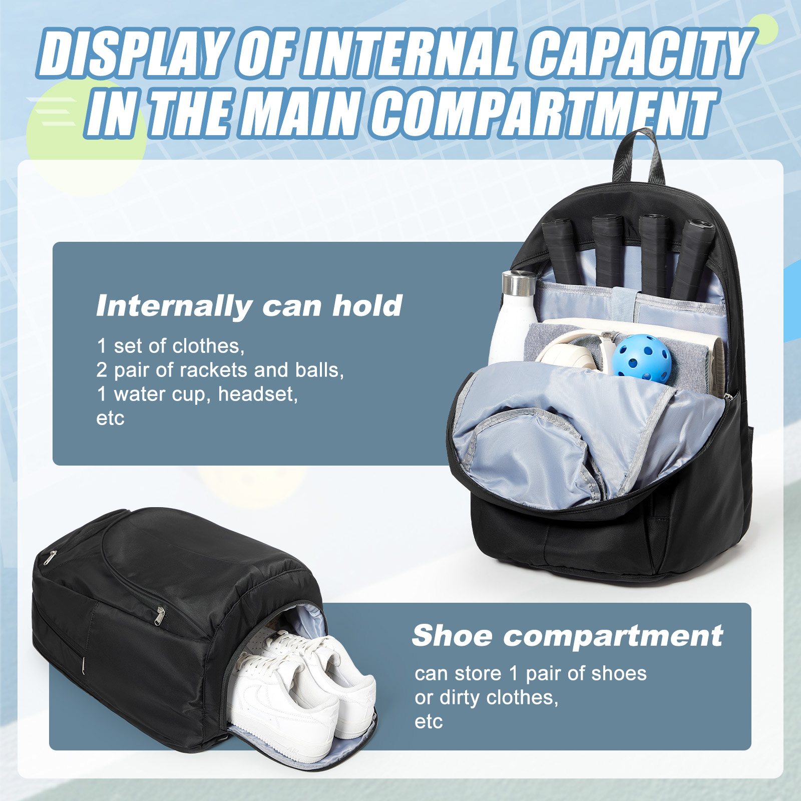 Tennis Bag Tennis Backpack 2 R – обзор и цена Shoe Bag Travel