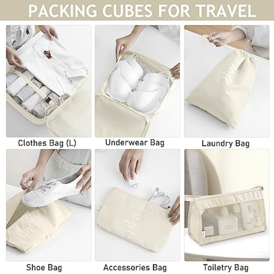 8 Set Packing Cubes for Travel – обзор и цена Shoe Bag Travel