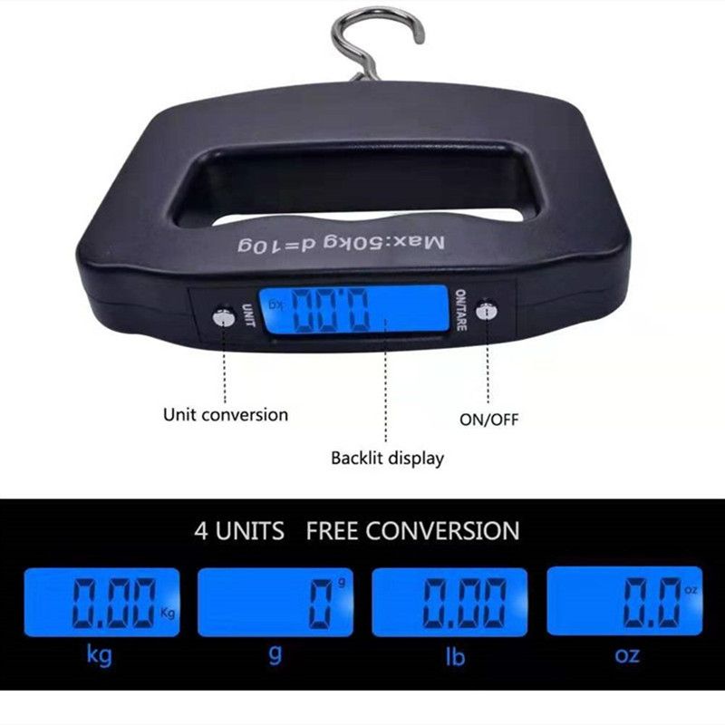 50kg Digital Fishing Scale Han – обзор и цена Luggage Scale Hanging