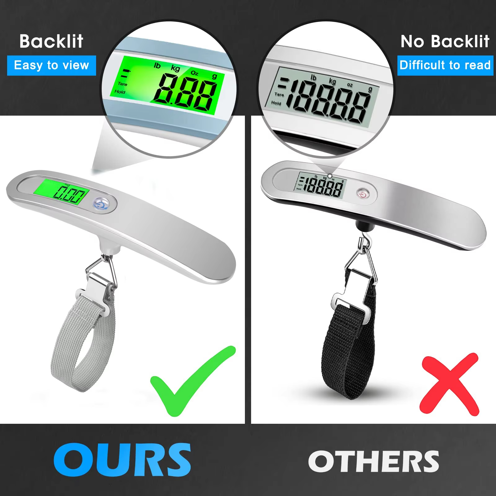 Portable Scale Digital LCD Dis – обзор и цена Luggage Scale Hanging