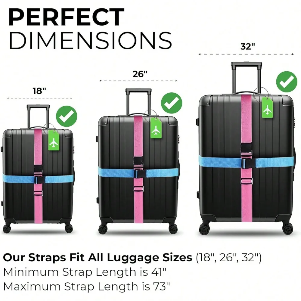 Luggage Strap Set with Luggage – обзор и цена Travel Accessories In Bulk