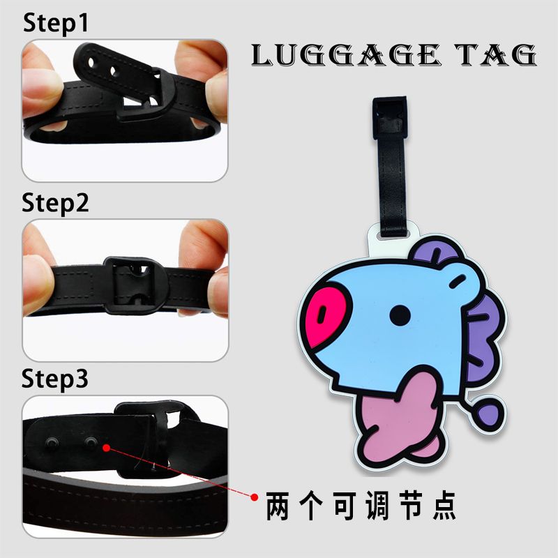 BT21 cartoon cute keychain Kaw – обзор и цена Travel Accessories Unisex