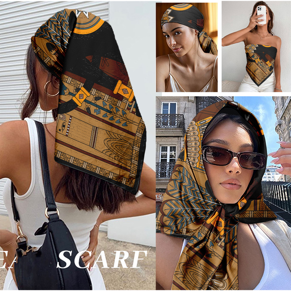 Vintage Print Satin Scarf 90cm – обзор и цена Travel Accessories Neck