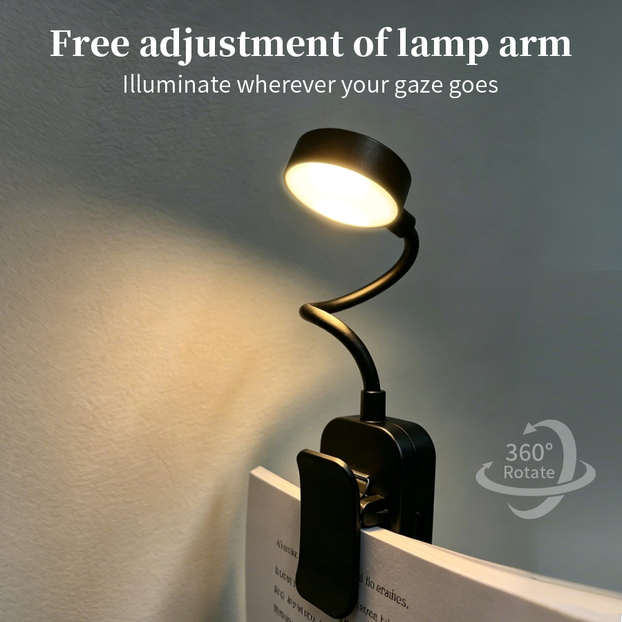 LED Desk Lamp Rechargeable Cli – обзор и цена Book Light Flexible