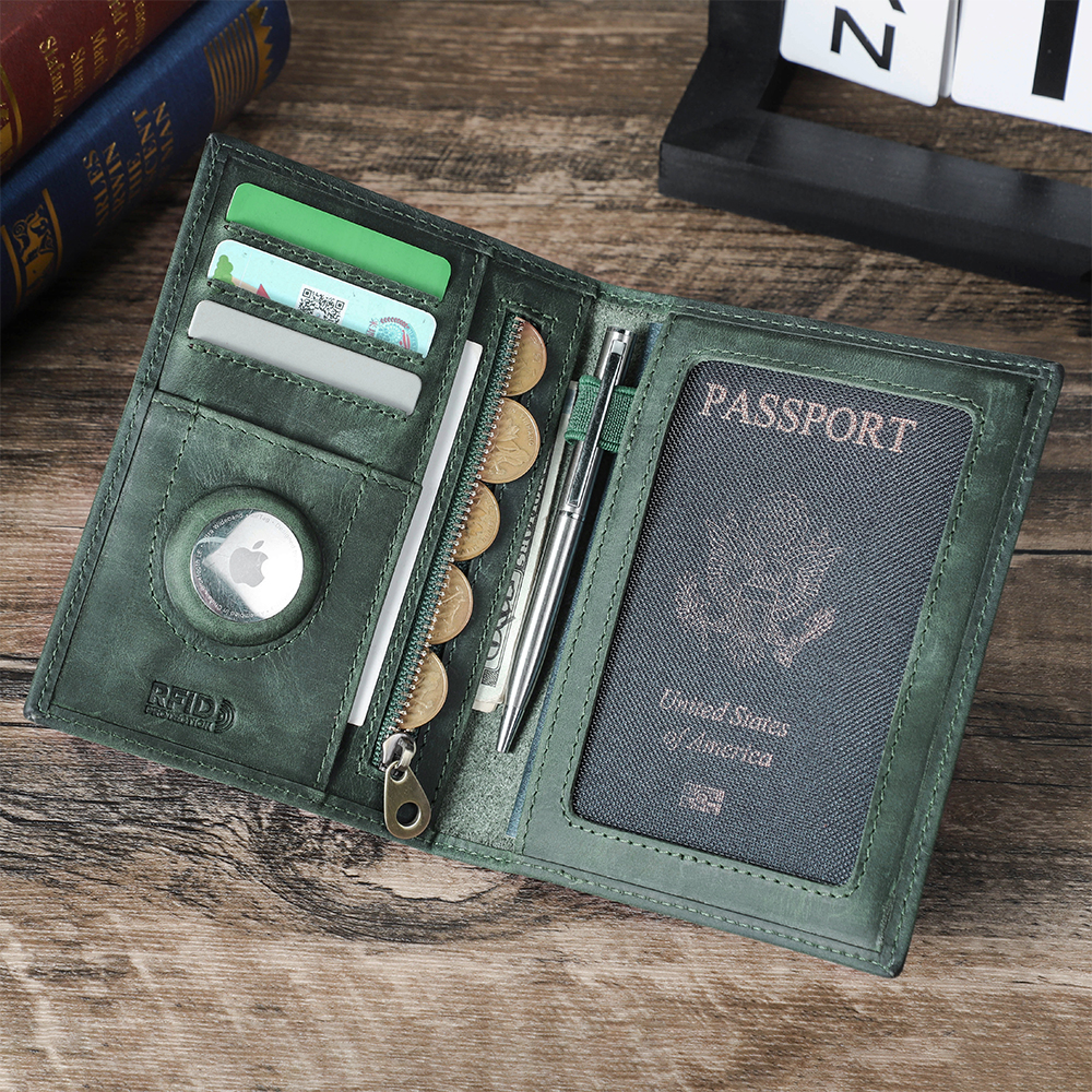 Genuine Cow Leather Passport H – обзор и цена Travel Accessories Rfid