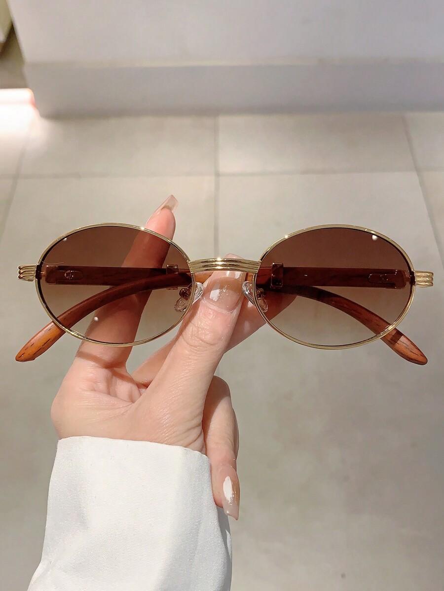 Retro Oval Frame Wood Grain Te – обзор и цена Travel Accessories Unisex