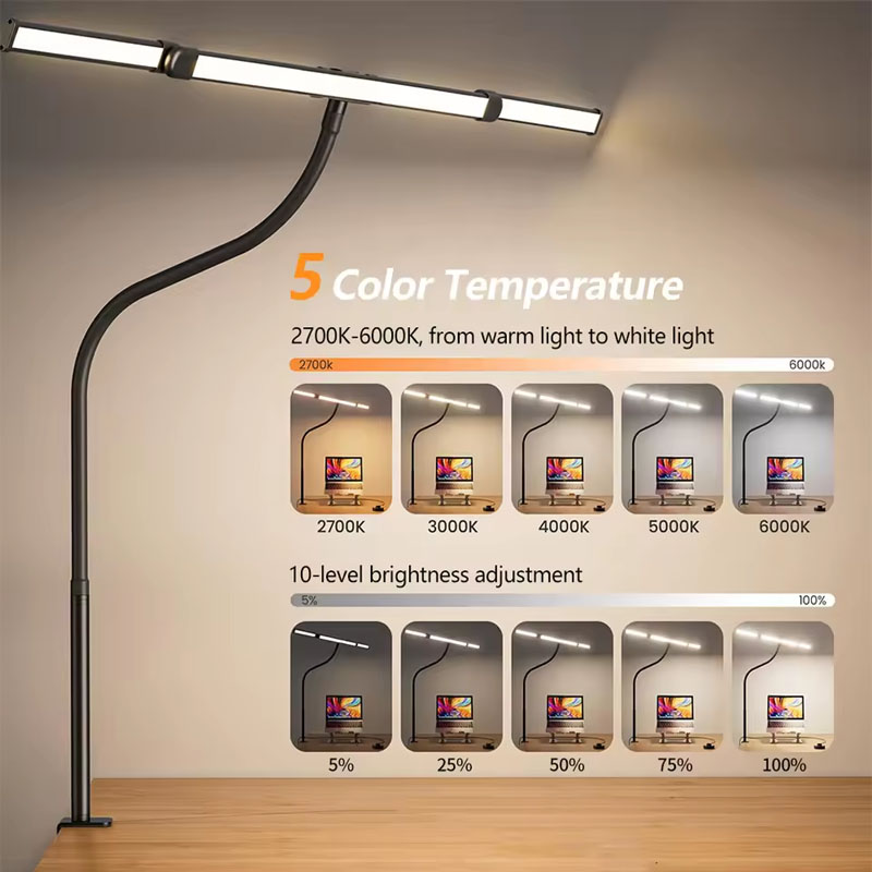 LED Desk Lamp Eye-Caring Desk  – обзор и цена Book Light Flexible